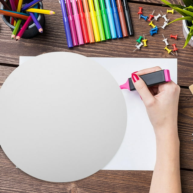 BESTYASH 1 Pce Panneau de Peinture sur Toile Blanc Rond pour Artiste pour Voyage