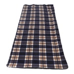 Fleece Sleeping Bag, Multipurpose Machine Washable Camping Sleeping Bag For Hiking Navy Blue Grid