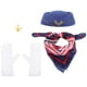 thumbnail image 1 of KAKOWELY 1 conjunto de disfraz de azafata para cosplay, juego de rol, disfraz de azafata para actuación escénica., 1 of 4