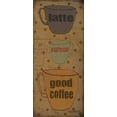thumbnail image 2 of DiPaolo, Dan 16x32 White Modern Wood Framed Museum Art Print Titled - Coffee Dots Panel 2, 2 of 4