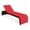 Red, variant on Pemberly Row Rattan Adjustable Cushioned Back Patio Lounge Chair in Red