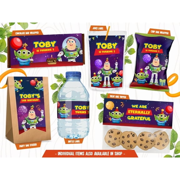 STARLIGHT- Buzz Digital Birthday Bundle, Toy Story Party Bundle, Party Pack - You Print