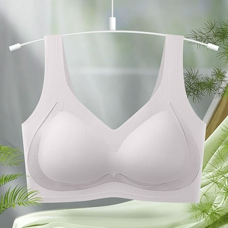 Elvqul Womens Bras Racerback Underwire Soft Underwear Nylon Pink Bras