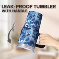 thumbnail image 5 of Camo 20oz Stainless Steel Tumbler with Handle and Straw – Insulated Travel Cup with Sliding Lid, 360° Full Wrap Printed Mug for Home, Outdoor & Sports Use, Camouflage, 5 of 6