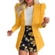 thumbnail image 2 of Trajes de falda corta informal con cuello vuelto y manga larga con estampado de moda para mujer Wmkox8yi  bvn399, 2 of 8