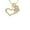 B, variant on Gold Tone Open Heart with Nurse Hat - A - Gold Tone Crystal Initial Sophia Necklace, 18"+1"