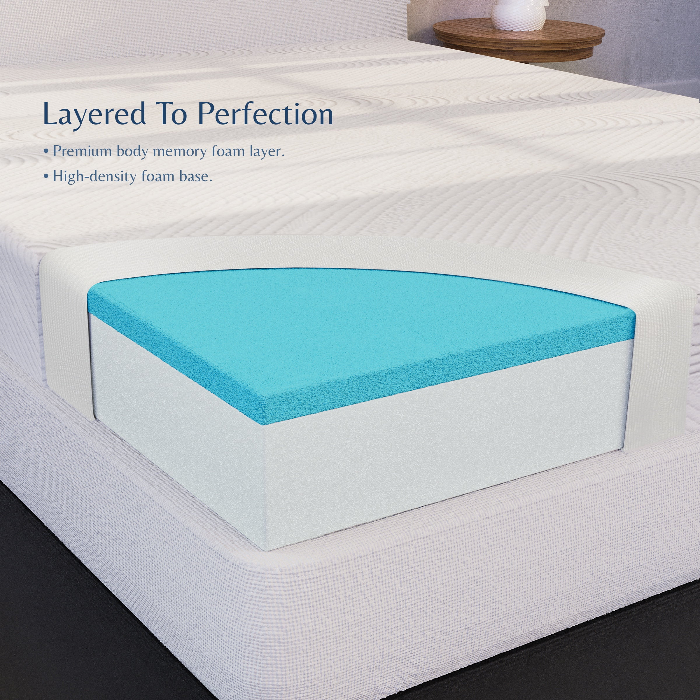 Miree 8" Queen Medium Tight Top Cooling Gel Memory Foam Mattress in a Box