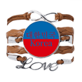 thumbnail image 1 of República de Corea Pulsera de cuero Negro trenzado pulsera de cuerda de amor Unbranded M, 1 of 3