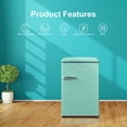 thumbnail image 3 of Galanz Retro Efficient Compact Refrigerator w/Freezer, 2.5 Cu Ft, Green, 3 of 5