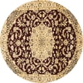 thumbnail image 1 of Ahgly Company Indoor Round Medallion Brown Traditional Area Rugs, 8' Round, 1 of 4