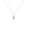 White, variant on Pure Elegance Music Note Women Pendant Necklace Ruby Gemstones 925 Silver 14K Yellow Gold Over