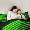 thumbnail image 4 of jejeloiu Sport Car 7-Piece Twin Bedding Sets,Speed Game Bedding Comforter Set,Green Black Sheet Sets For Boys Teens,Super Cozy Room Decor Reversible, 4 of 8