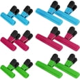 thumbnail image 1 of Assorted Colors Food Sealing Clip, Reusable Bag Clips with Non-slip Grips Ribbed Teeth for Freshness Retention, Heavy Duty Seal Grip, 12 Pieces for Home Kitchen Office Garage, 1 of 7
