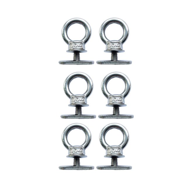 6x Tornillos de montaje Tuercas Soporte de correa Retenedor Perno de shamjiam Tuerca de tornillo para riel de kayak