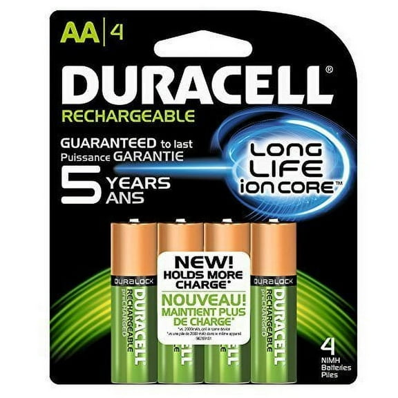 Duracell AA NiMH Rechargeable Battery 4pk - 4AA Battery - Pack of 5