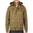 thumbnail image 1 of Maximos Men's Premium Hooded Multi Pocket Sherpa Lined Bomber Jacket Sahara-01 (Camel,M), 1 of 8