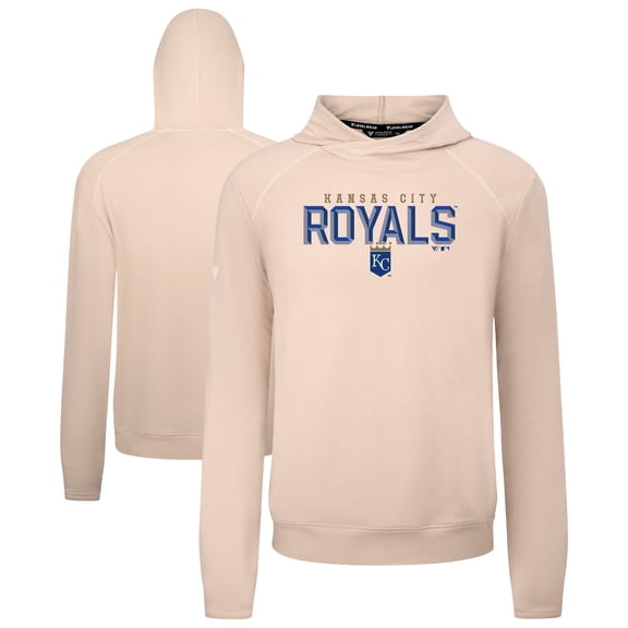 Men's Levelwear Khaki Kansas City Royals Mandate Carve Tri-Blend Hoodie
