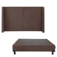 thumbnail image 1 of Box Base Cama Individual + Cabecera Milan Chocolate Dicasa  Milan Bless, 1 of 8