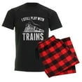thumbnail image 6 of CafePress - I Still Play With Trains Men's Dark Pajamas - Men's Dark Loose Fit Cotton Pajama Set, 6 of 7