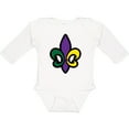 thumbnail image 3 of Inktastic Fleur De Lis Mardi Gras Holiday Boys or Girls Long Sleeve Baby Bodysuit, 3 of 5
