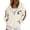 Beige, variant on Women Hoodies Rugby Game Print Hooded Zip Up Sweatshirt Tops Rugby Long Sleeve Fall Winter Sports Activewear Jacket