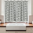 thumbnail image 2 of Ambesonne Motorcycle Kitchen Curtains, Retro Style Drawings, 55"x45", Grey White Black, 2 of 3