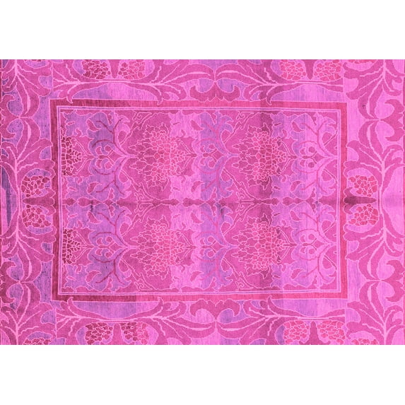 Ahgly Company Indoor Rectangle Oriental Pink Traditional Area Rugs, 2' x 5'