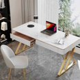 thumbnail image 3 of Keyboard Multifunctional Office Desks Executive Luxury Laptop White Office Desks Conference Storage Scrivania Room Furnitures My Lux Decor Round, 3 of 14