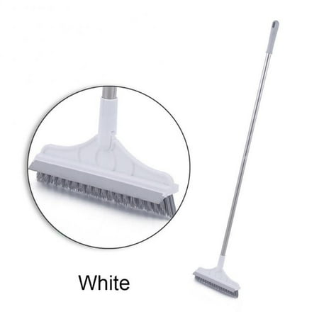 

Floor Scrub Brush 2 in 1 Long Handle Wiper Stiff Bristle Window Squeegee Broom Floor Mop Bathroom Tub Cleaning Brush Tool