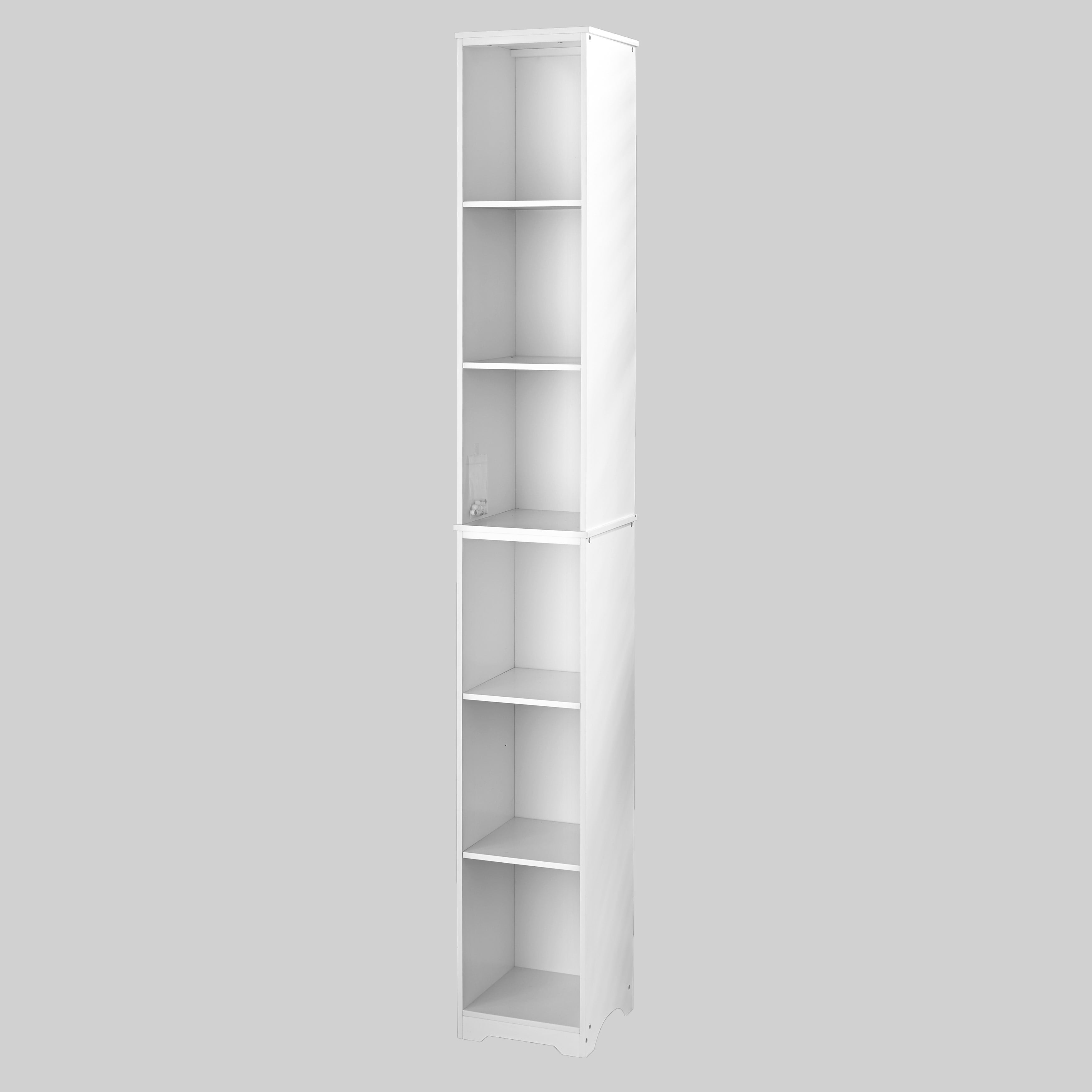 Slim Storage Tower in White