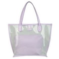 thumbnail image 1 of Bolso de mano de pvc de gran capacidad, bolso de hombro, bolso de cubo informal transparente a la moda para salir MFZFUKR BST3008947-2, 1 of 7
