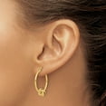 thumbnail image 3 of 14K Polished Knot Hoop Earrings, 3 of 4