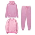thumbnail image 1 of ZVAVZ Two Piece Outfits for Women Going Out Lady Solid Color Spring Outfits Crewneck Long Sleeve Pullover Lightweight Loose Pants Tracksuit Sweatsuits 2Pcs Sets Womens, 1 of 5