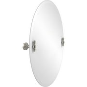 Frameless Oval Tilt Mirror with Beveled Edge