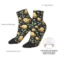 thumbnail image 6 of Rateoe Octopuses And Leaves Pattern Quarter Crew Socks,Toe Seamed Ankle Socks,Cotton Cushioned Breathable Athletic Crew Sports Socks, 6 of 7