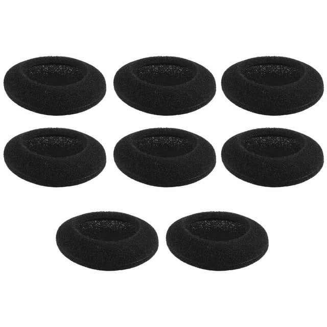 4 pares de almohadillas de repuesto de 55 mm para auriculares, color negro