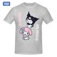 thumbnail image 1 of Camiseta de Sanrio Kuromi & My Melody, camiseta de manga corta Harajuku, camiseta gráfica 100% de algodón, camiseta de marcas, 1 of 4