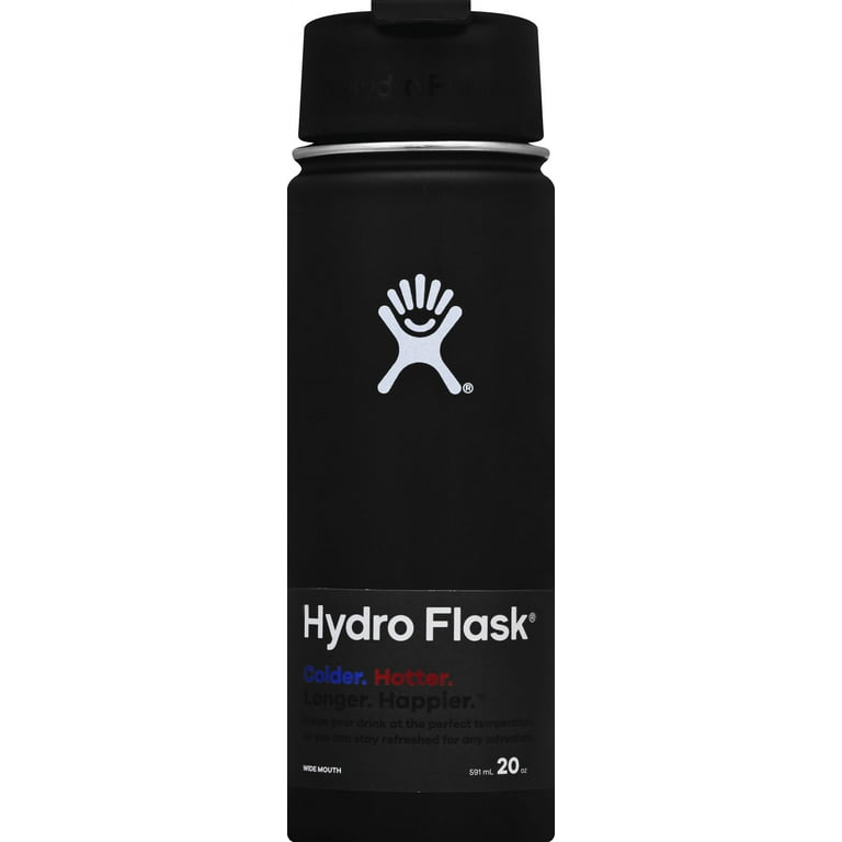 Hydro Flask 20 oz Wide Mouth Black Water Bottle, 1 bottle 