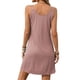 thumbnail image 2 of Vestido sin mangas de primavera/verano para mujer: cuello redondo, color liso, corte holgado, informal/relajado, mezcla de poliéster, 2 of 8