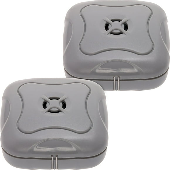 2 Pack Détecteur de Fuite d'Eau - 95 dB Détecteur d'Alarme de Détection d'Inondation pour Salles de Bains, Sous-Sols, Buanderies, garages, Greniers et Cuisines par Mindful Design (Gris, 2 Pack)