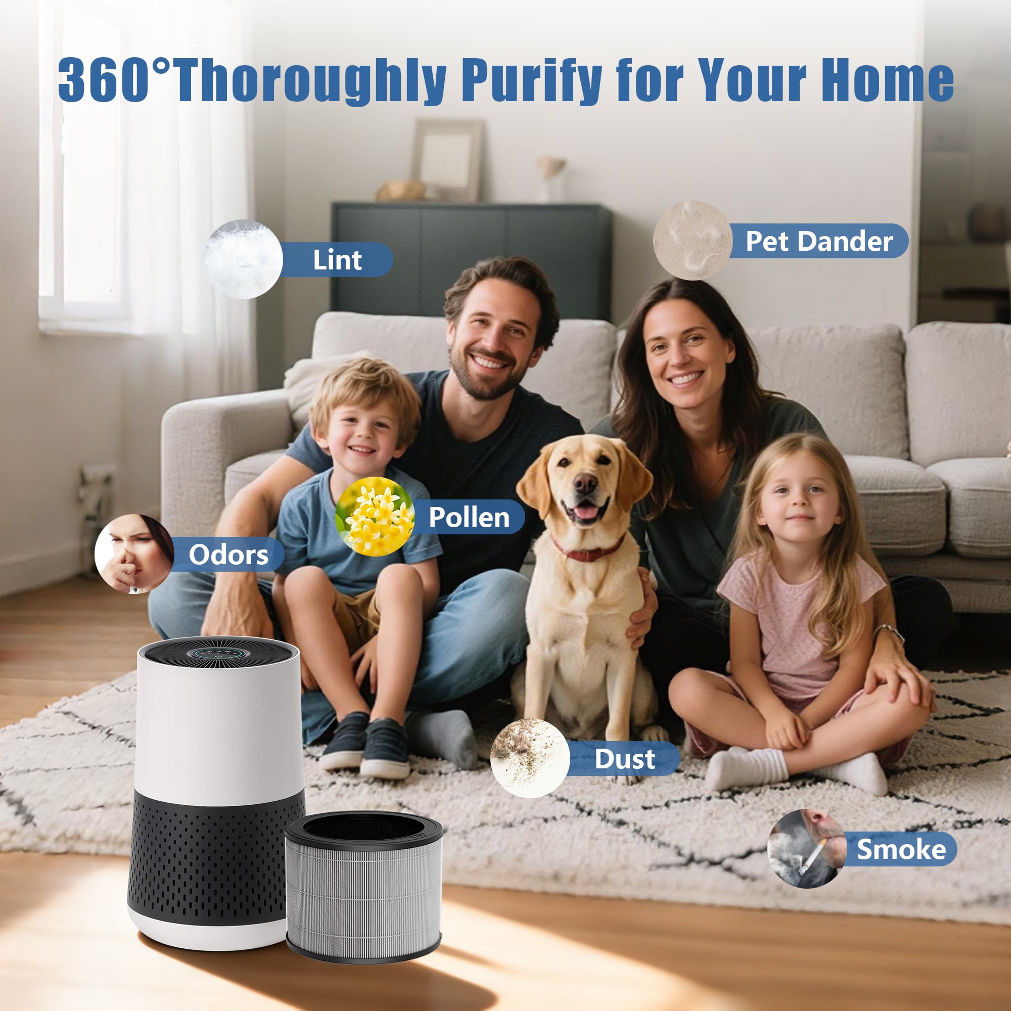 A231 Replacement Filter Size O, 1712-0100-00 Compatible with Winix A230 and A231 Air Purifier 3-in-1 HEPA Filter 99.97% Filtration, 2 Pack
