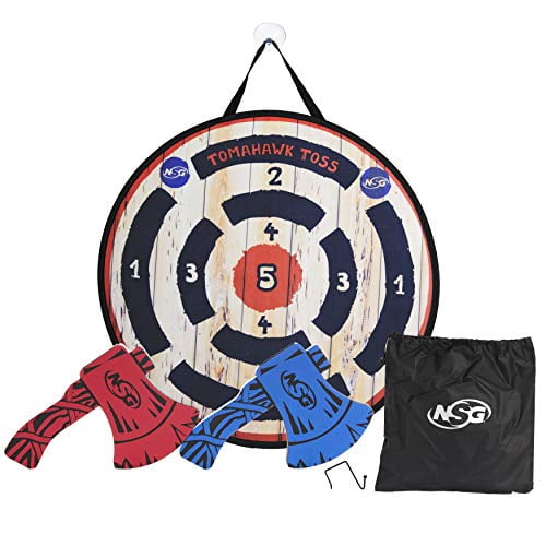 NSG Tomahawk Toss Foam Axe Throwing Game for Kids Two Lightweight