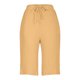 thumbnail image 4 of Pantalones cortos de lino de mujer hasta la rodilla y pierna ancha: pantalones de verano de cintura alta para la playa, cintura elástica, pantalones cortos informales para vacaciones con corte holgado, 4 of 5
