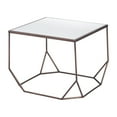 thumbnail image 5 of Arzon Coffee Table Set (2-Piece) Bronze Coffee Table, Modern Style, Mirror Glass square shape tabletop, MDF, Indoor Living, 5 of 5