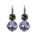 thumbnail image 2 of Leverback Earrings in Rhodium Swarovski Crystals Violet Purple Gold Patina Nickel Free, 2 of 4