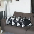 thumbnail image 2 of Geometric Black&White Square 20" x 20" Decorative Throw Pillow Cover SET Of 4, 2 of 5