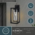thumbnail image 3 of Milton 1 Light Matte Black Transitional Outdoor Wall Lantern Clear Glass, 3 of 9