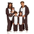 thumbnail image 2 of Shadoumai Family Matching Hooded Pajamas Fuzzy Christmas Onesie Pajamas Jumpsuits One Piece Zipper Hooded Warm Sherpa Romper Sleepwear Cute Playsuit, 2 of 6