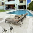 thumbnail image 6 of Patio Festival Thermal Transfer Metal 3-Piece Outdoor Chaise Lounger Set in Gray, 6 of 7