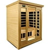 3 Person Crystal Sauna Hemlock Wood - 10 FAR Infrared Pure Carbon Heaters - Model # LH-300